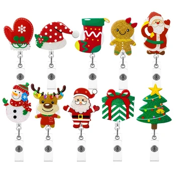 Коледен иконата, фетровый титуляр за бейджа, за медицинска сестра, учителка, жени, мъже, офис чорапи, бижута, подаръци
