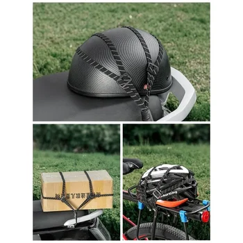 Мотоциклет шлем С фиксирани колани, Багажная окото на задната седалка, Высокоэластичные гумени ленти, които лесно отвалить