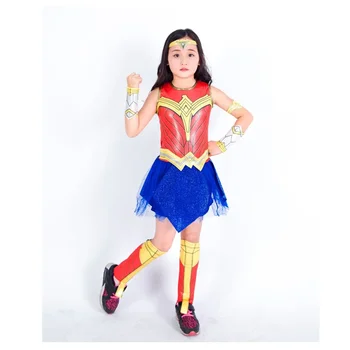 Cosplay-костюм Wonder Girls За момичета, рожден ден Spuerhero, луксозно детско празнична рокля на принцеса Dawn Of Justice