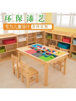 Подгонянный: Шкаф за играчки твърда дървесина детска градина, рафтове за съхранение на деца, шкафове училищни ранцев влезете, шкафове за обувки, книги