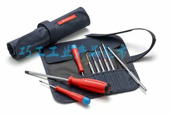 Комплект отвертки PB Swiss Tools SwissGrip със сменяеми остриета в компактен висококачествен калъф-ролка 8218.GY V01/V02